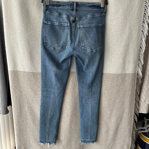 AGOLDE Sophie High Rise Skinny Crop in Style Hyper Sz 26 Denim Pants Medium Wash - Picture 9 of 14